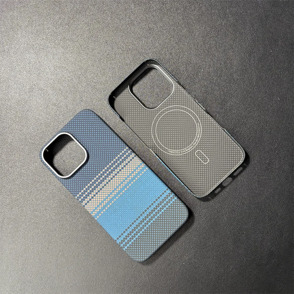 Real Pure Carbon Fiber Air Case Lightweight Aramid fiber cover for iPhone 15 16 Plus Pro Max Ultra Thin Case with MagSafe