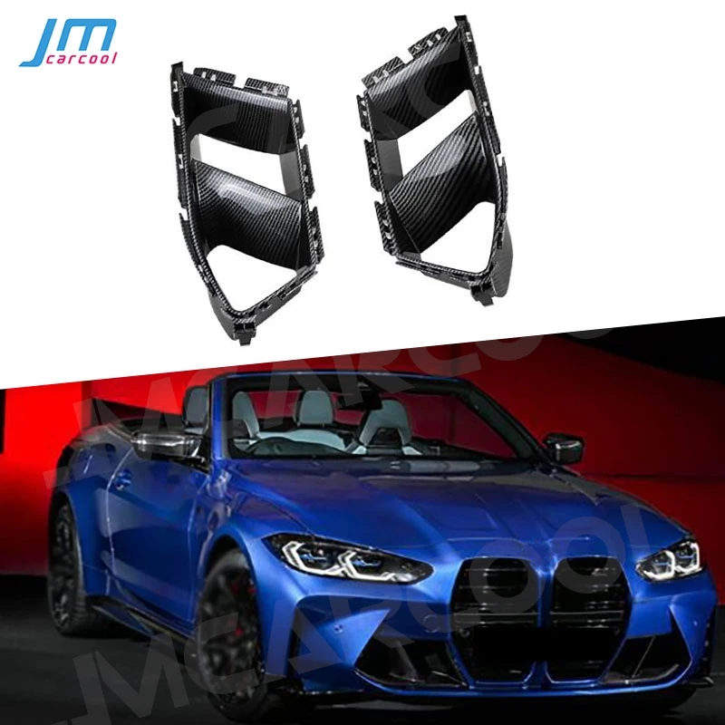 

ABS Carbon Look Front Bumper Air Inlet Grille For BMW M3 M4 G80 G82 G83 2021+ Side Vents Decorative Spoiler BodyKit Car Styling