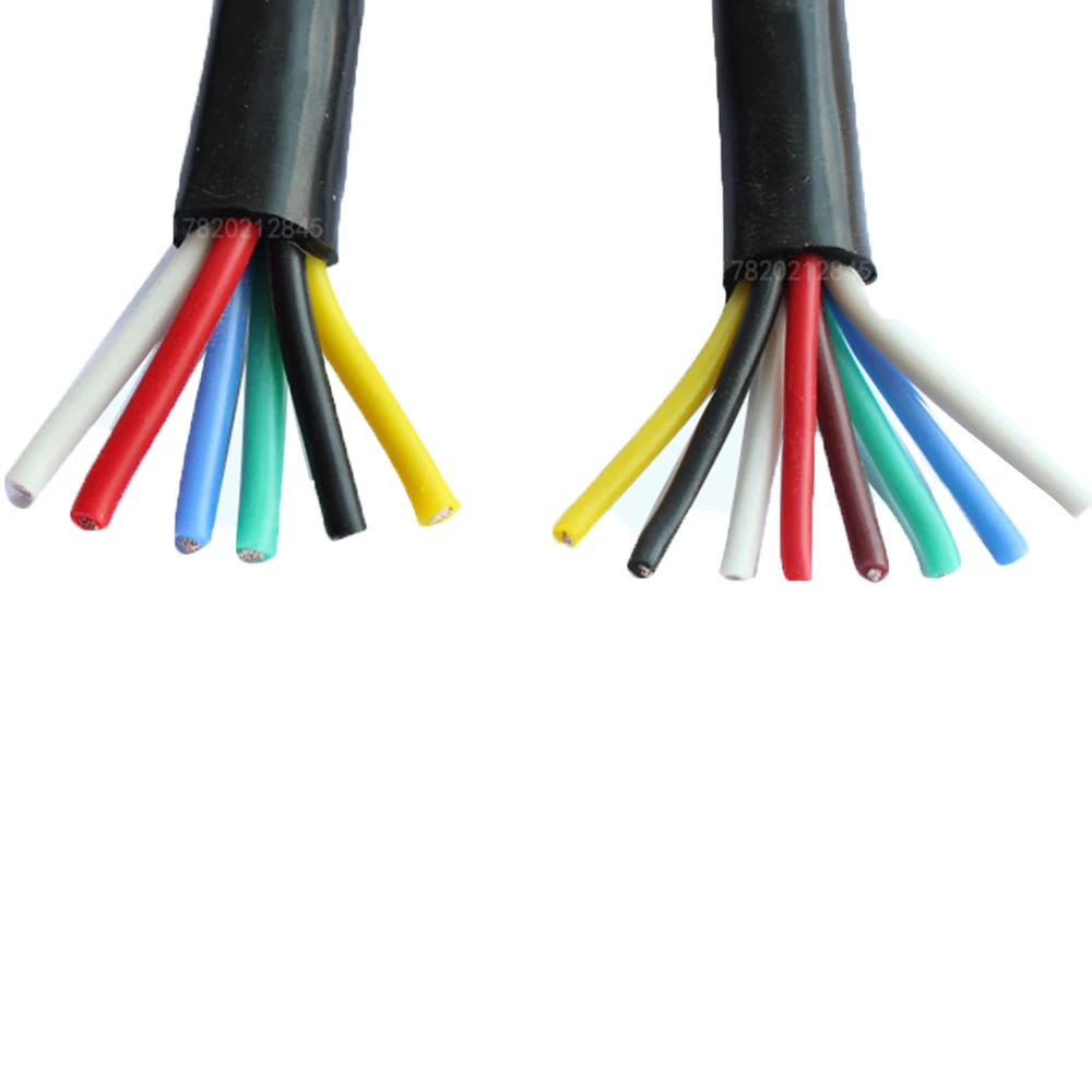 6 core Silicone Wire 15 17 18 20 22AWG Electric Extension Wire LED Power Cable YGC YGZ Stranded Tinned Copper 6core Motor Cable image 3