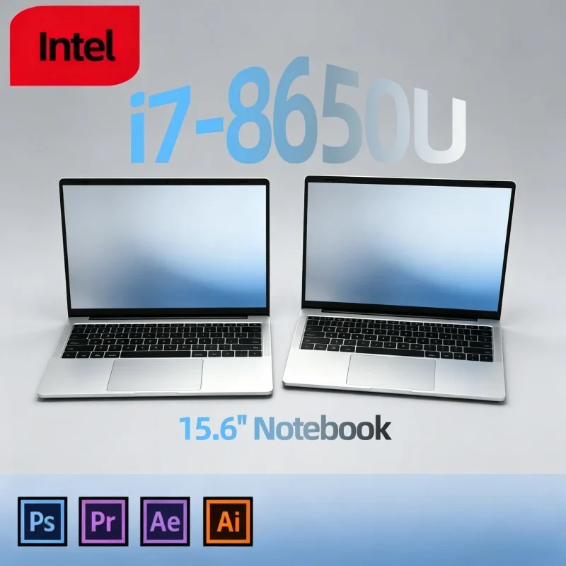 High Refresh Thin Laptop 15.6 Inch Core i7 8650U 16GB 32GB RAM 2TB SSD FHD IPS Screen With Built In Backlit Keyboard Notebook