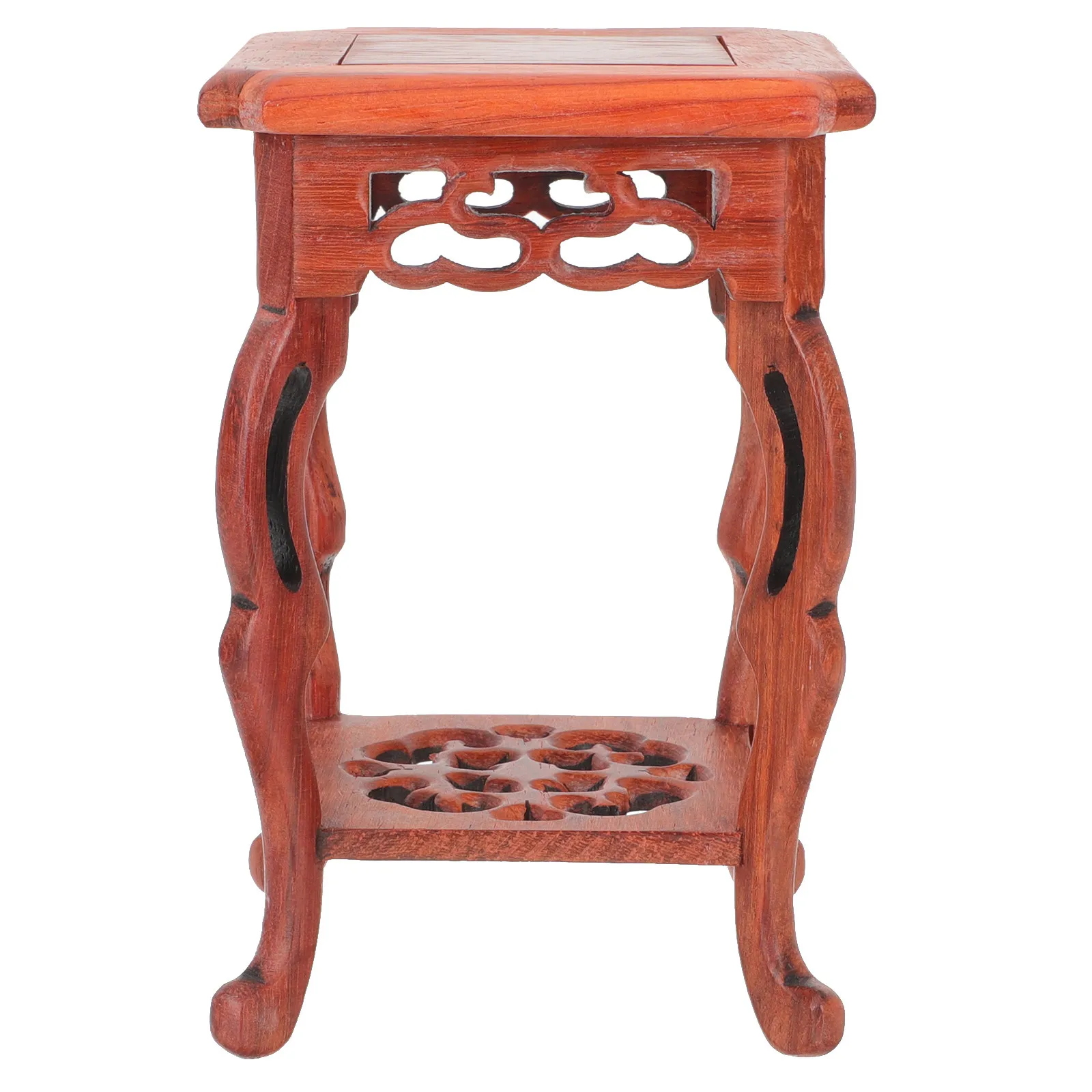 Household Wooden Craft Display Stand Chinese Style Vase Supporting Pedestal Home Decor Flowerpot Holder Decorative