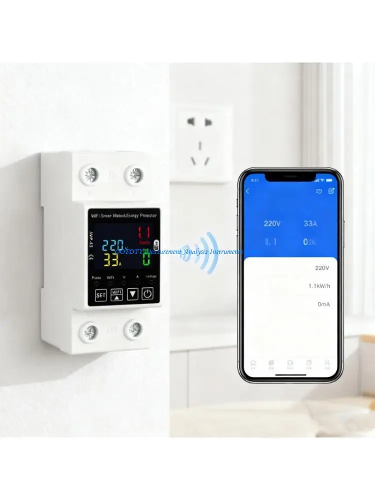 367D Intelligent WiFi Power Protector With Remote Control Immediate Electric Monitoring Overload Leakage Defense for Home