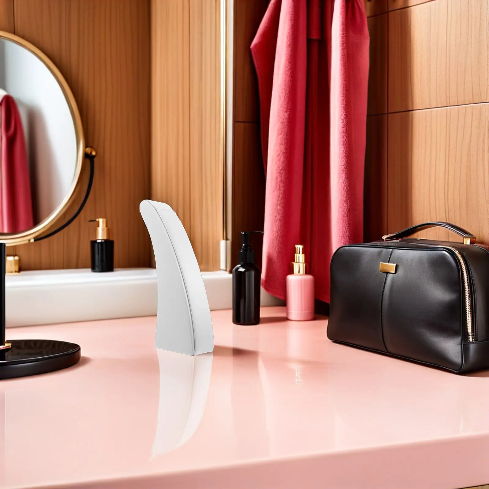 

Белая подставка для украшений из ПУ для демонстрации ожерелий, браслетов, серег, настольный органайзер, витрина для свадебных украшений