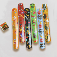 12Pcs Construction Engineering Vehicle Slap Bracelets Toys for Kids Excavator Theme Birthday Party Favors Baby Shower Gifts