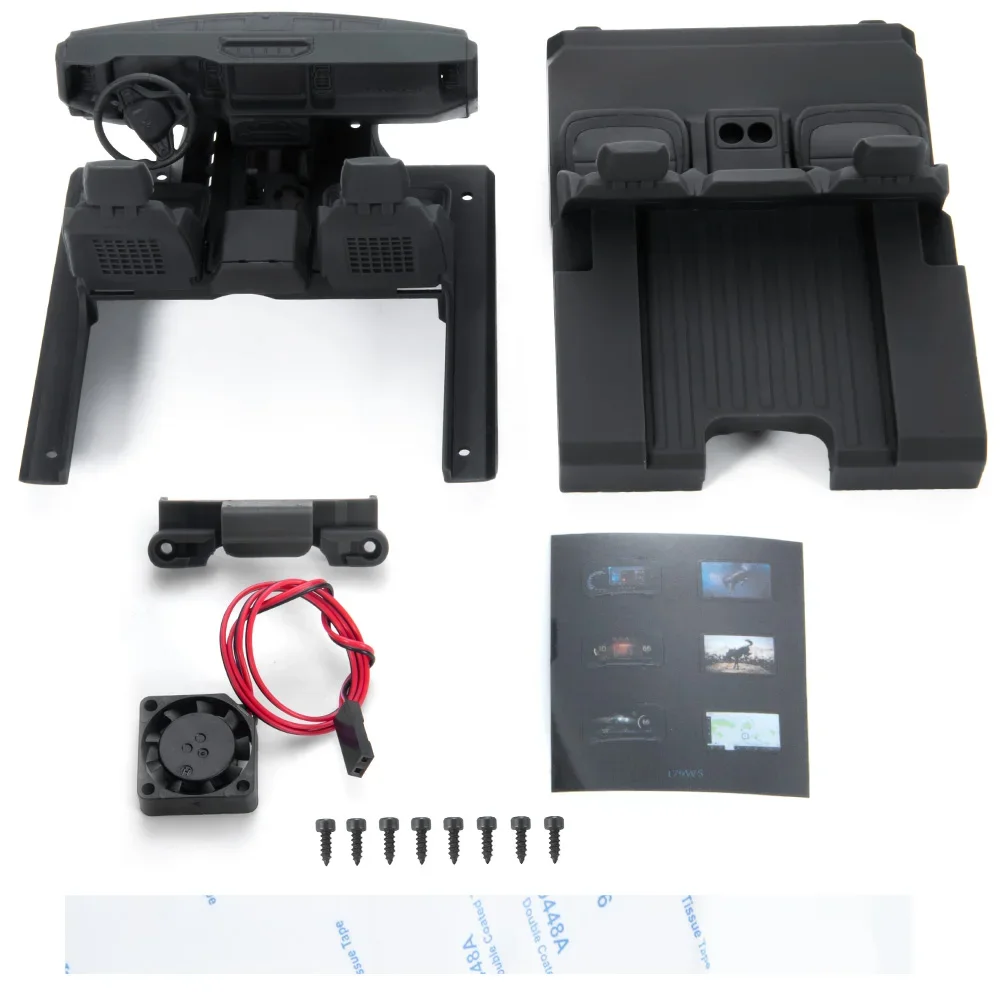 YEAHRUN 3D Gedrukt Gesimuleerd Interieur met Centrale Controle Zetel voor 1/18 TRX4M Defender Bronco K10 F150 Upgrade Onderdelen