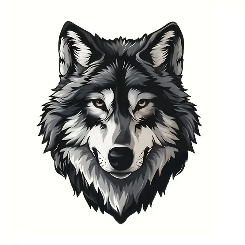 

Fierce Wolf Head Waterproof Car Decorative Decal, Suitable for Cars, Laptops, Bumpers, Helmets, Glass Window Sticker
