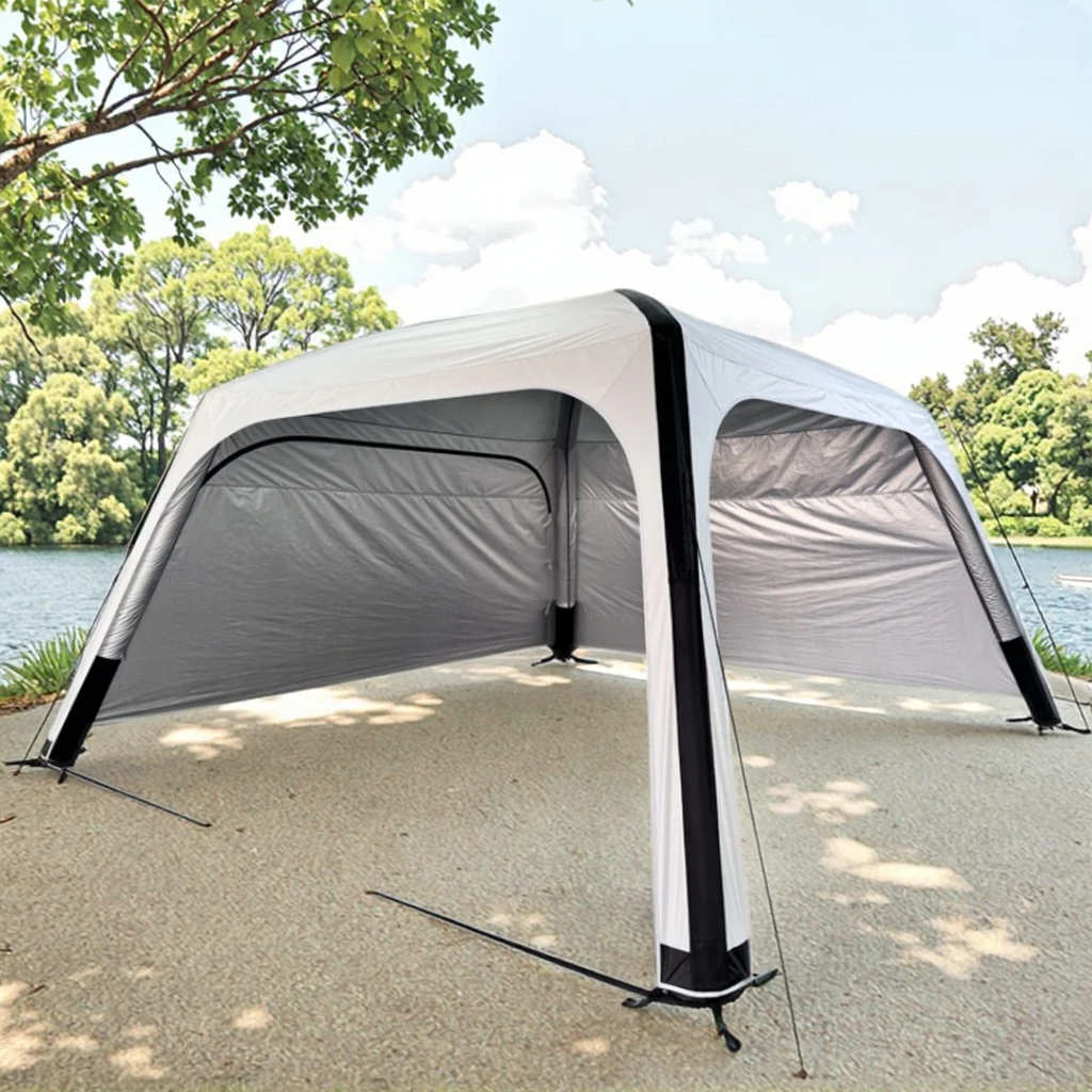 

Large Space Outdoor Camping Patio Inflatable Tent Sunshade for Multiple People Rainproof Windproof Essential for Polyester