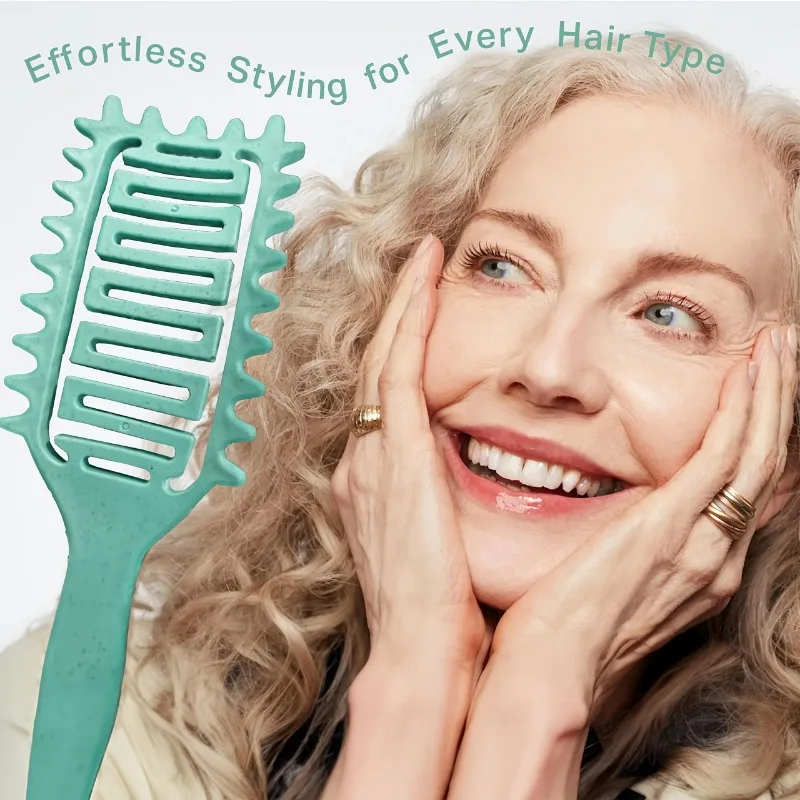 New In Curl Define Styling Brush Hollow Out Detangling Hair Brush Tangled Hair Comb Shaping Defining Curls Barber Styling Tool