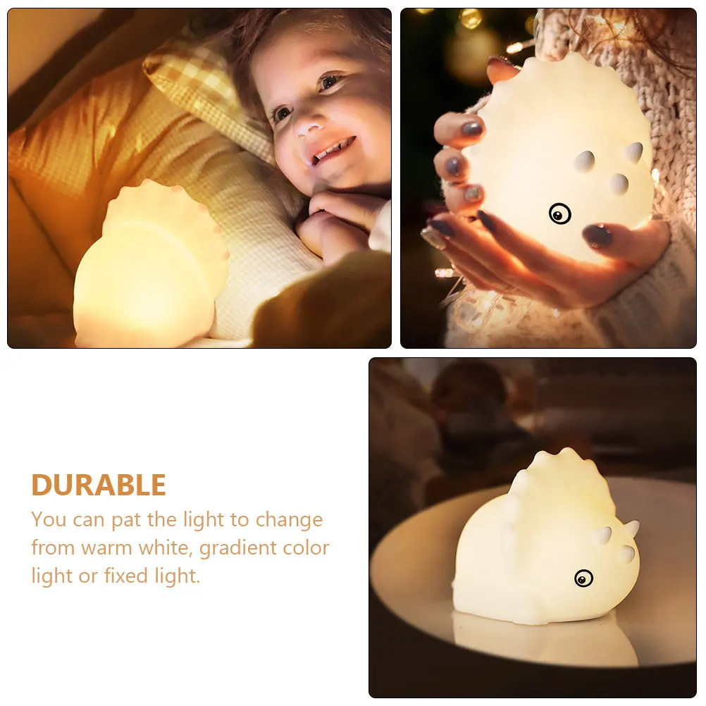 Rechargeable LED Night Light with Silicone Base, Warm White Gradient, Timer Function for Bedroom & Nursing