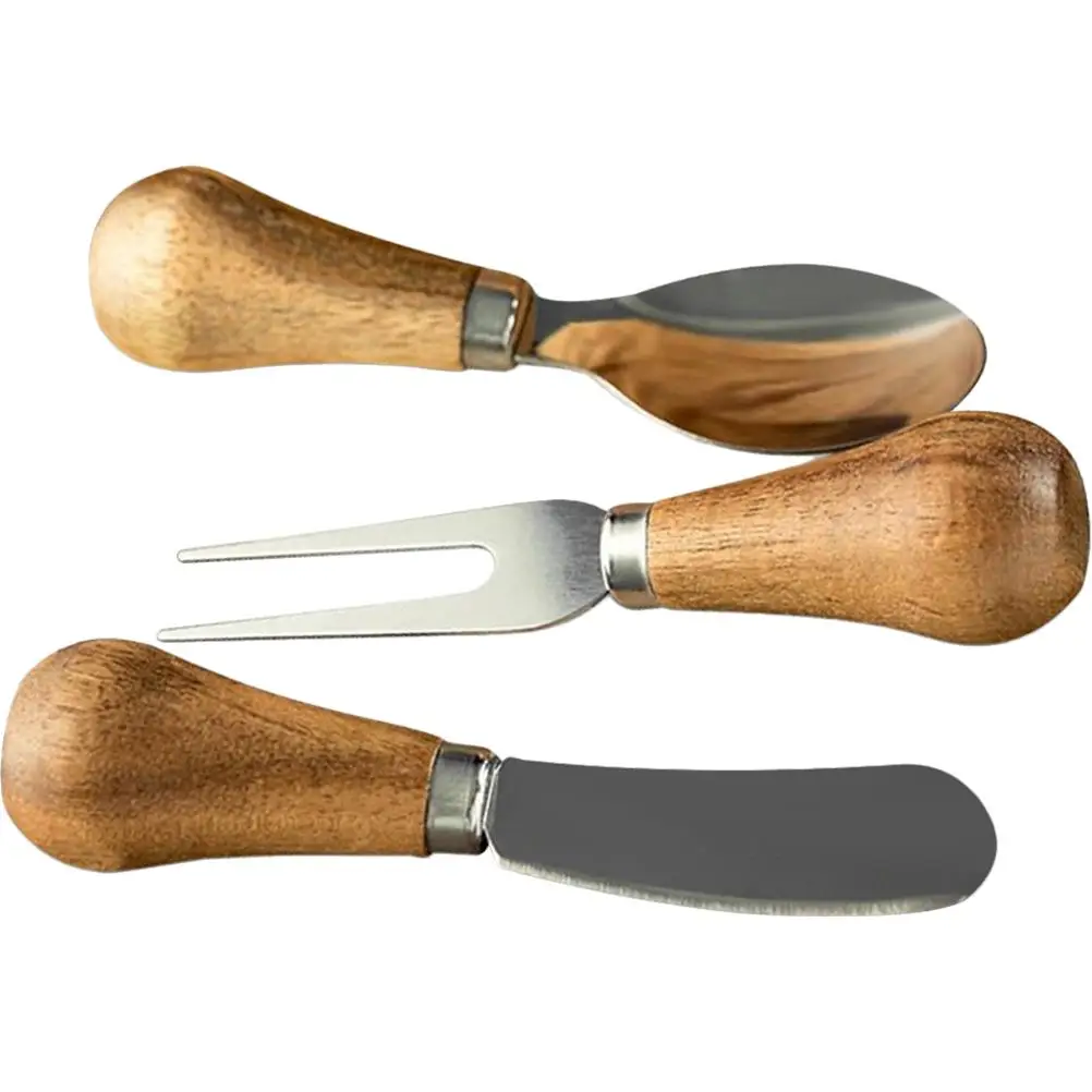 

Cheese Slicer Knife Set Stainless Steel Wood Portable Tool Perfect Gift Cheese Lover Party Dinnerware Serving Utensils Kitchen