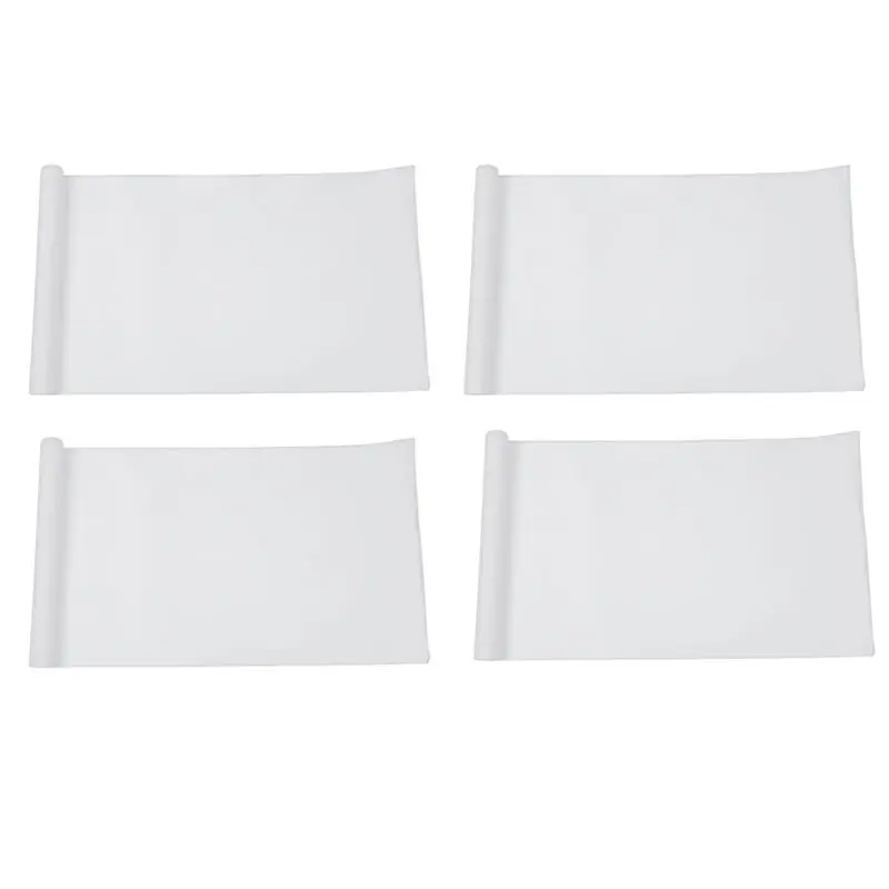 

4X DIY 30X127 3D Carbon Fiber Decal Vinyl Film Wrap Roll Adhesive Car Sticker Sheet White