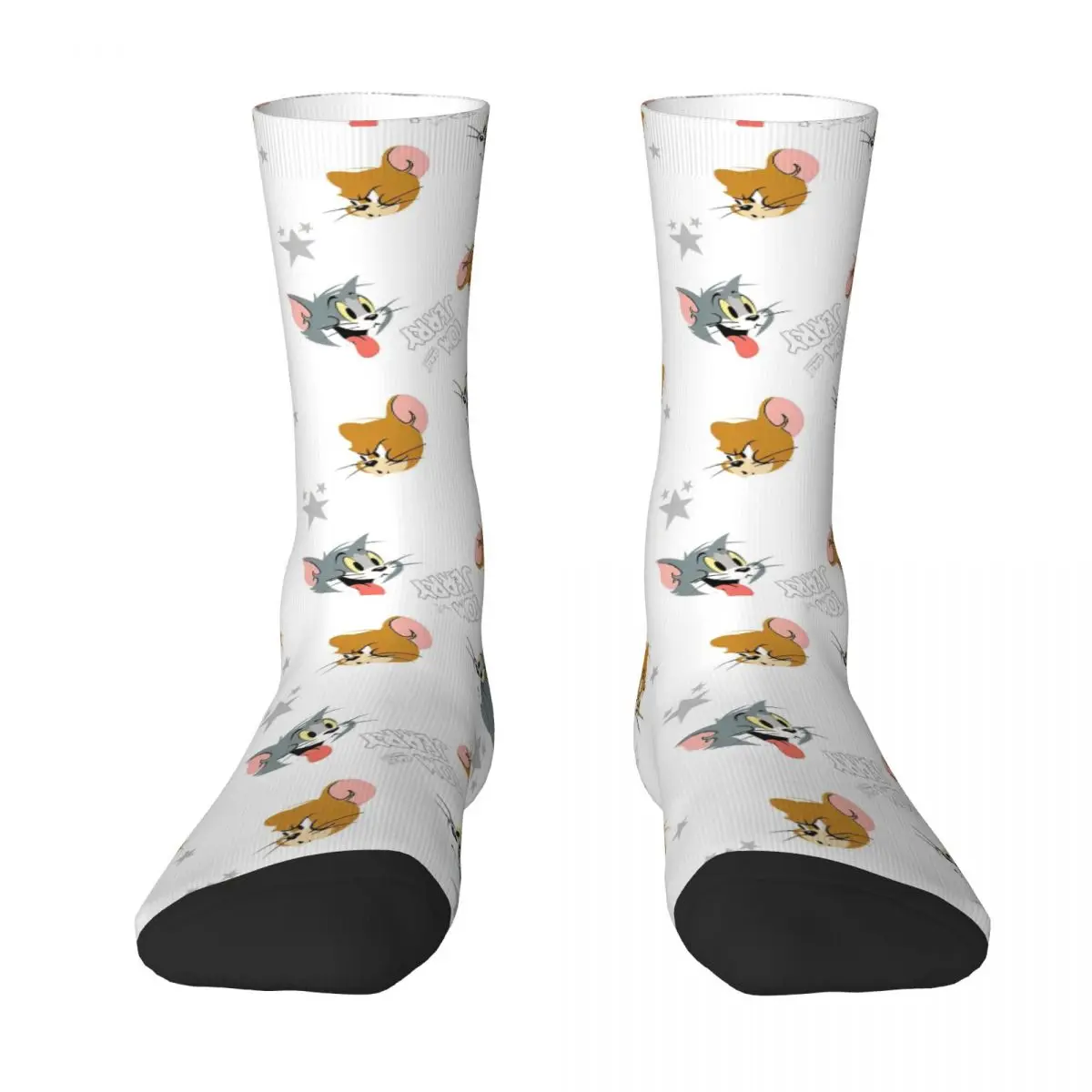 Tom Jerry Kat En Muis Patroon Kousen Ontwerp Retro Sokken Winter Antislip Sokken Heren Running Medium Zachte Sokken