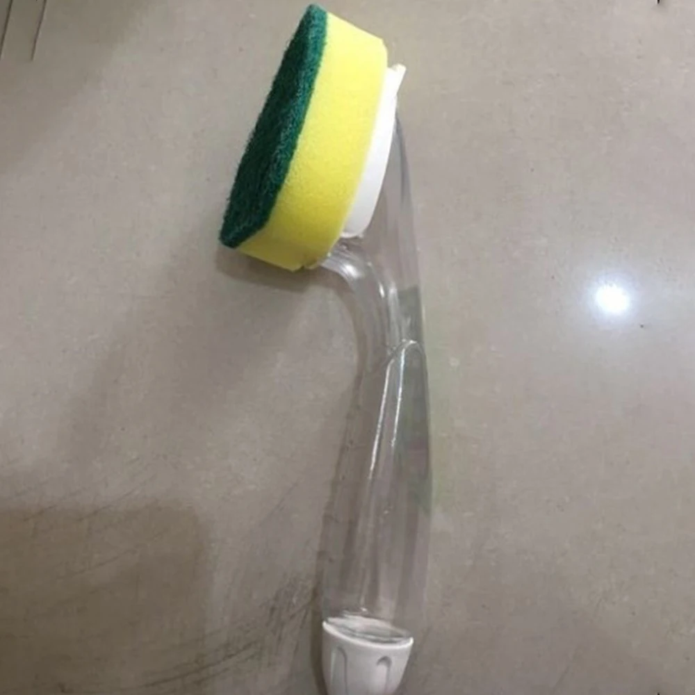 Sponge Portable Removable Handle Removable Household For Cookware Dishes Kitchen Utensils Kitchen Cleaning Tools Sponge Brush