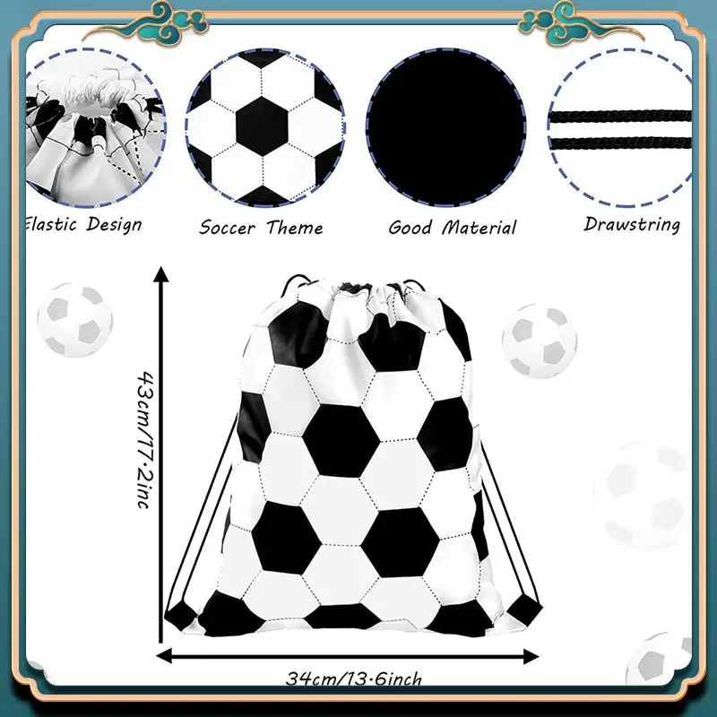 

Latest 12 Pieces Soccer Style Candy Drawstring Bag Softball Soccer Basketball Volleyball Drawstring Bags