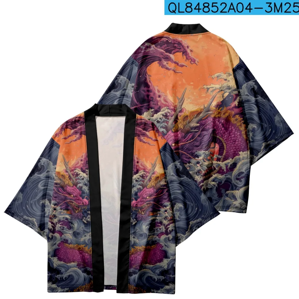 

Chinese Dragon Traditional Kimono Japanese Anime Cardigan Cosplay Men Women Yukata Female Shirt Blouse Asian Clothing Robe