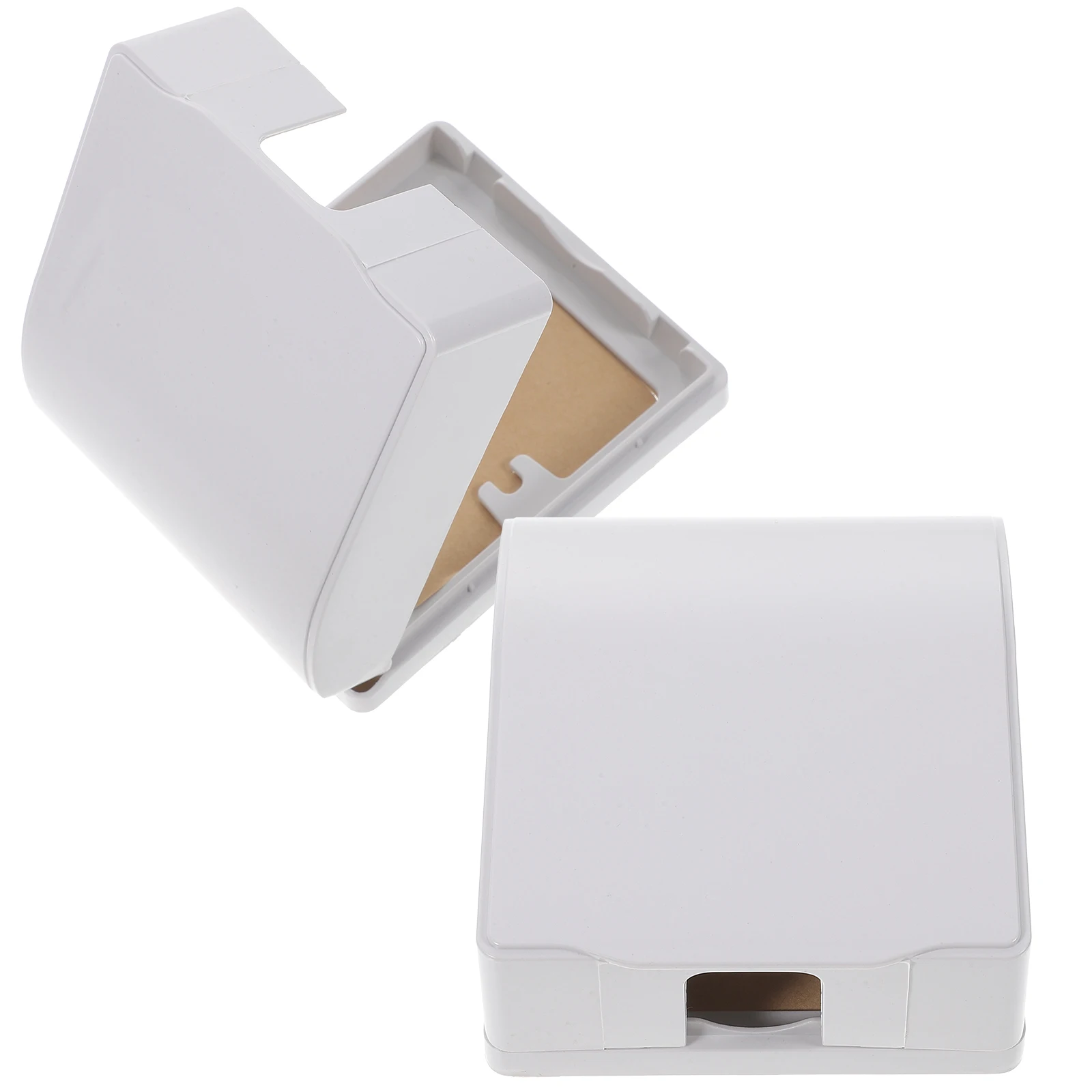 

2pcs Waterproof Socket Box Cover PVC Flame Retardant Electrical Outlet Protector Home Office Use Wall Plate Accessories