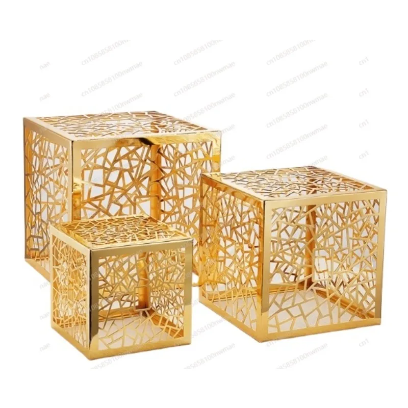 Stainless steel cake snack rack creative fruit plate cold meal dessert tea break table wedding banquet display shelf