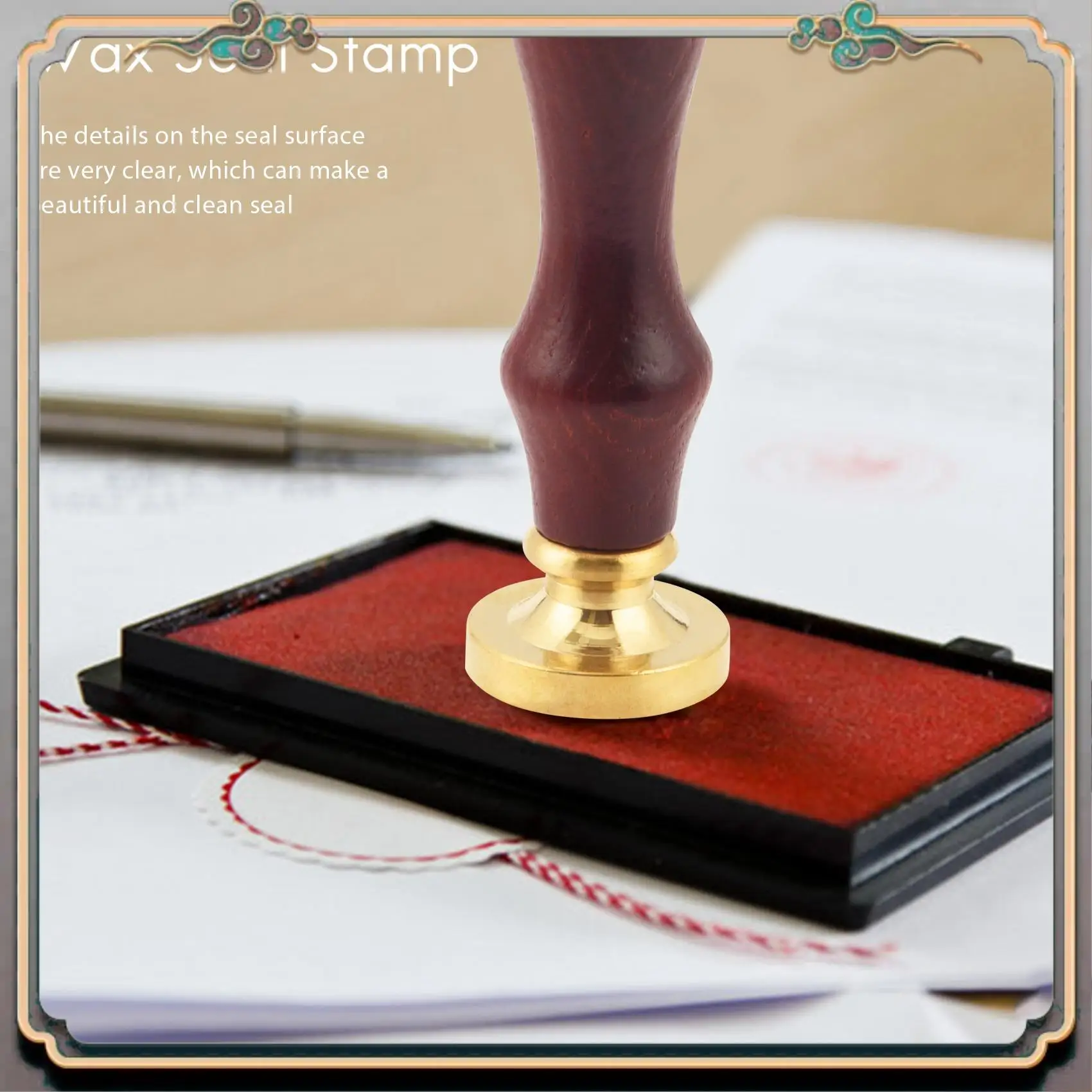 

Durable Moorlando Wax Seal Stamp Set, 6Pcs Botanical Sealing Wax Stamp Brass Heads + 1Pc Wooden Handle With A Gift Box Vintage