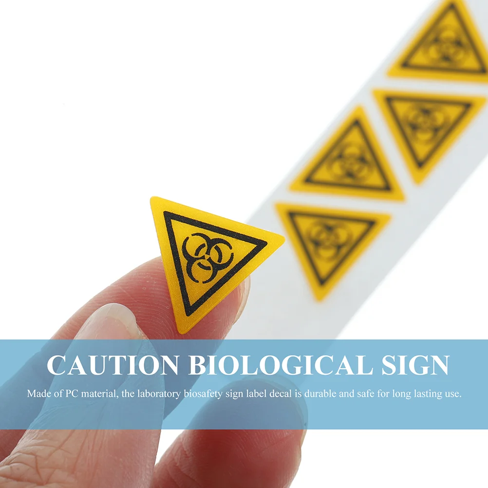 8 Pcs Biosafety Sign Marking Stickers Decals Labs Caution Label Laboratory Warning Biological Hazard Risk Labels