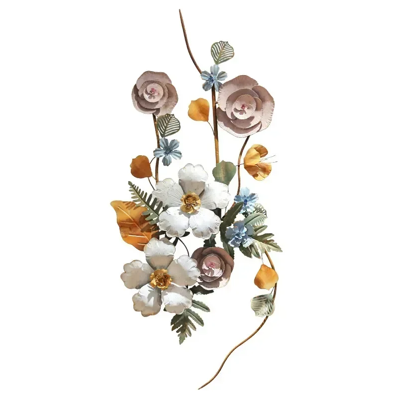 Simple 3D Ginkgo Leaf Wall Hanging Pendant For Sofa Background Restaurant Bedroom Light Luxury Metal Wall Decor Ornament