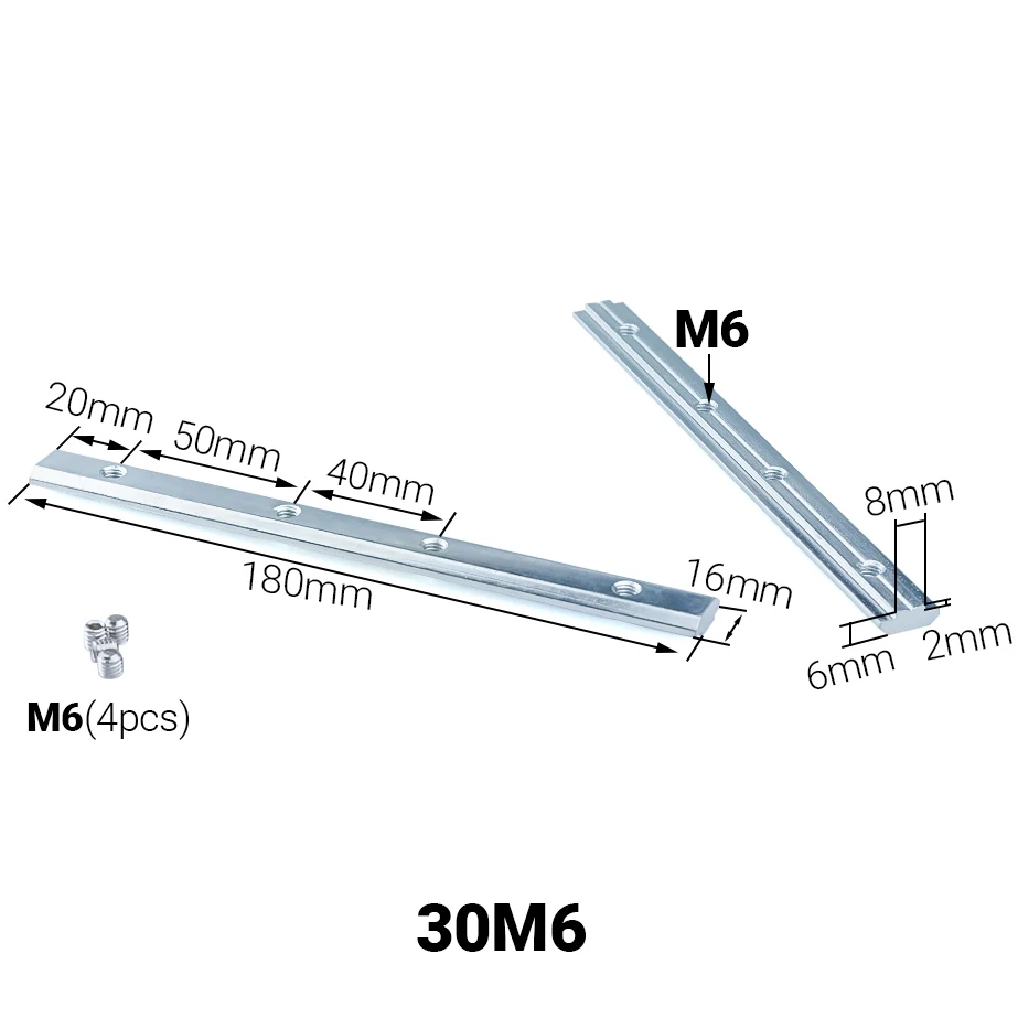 8 Stücke 2020 3030 4040 4545 180 Grad Aluminiumprofil Gerade Verbindung Innenverbinder Armaturen Streifen Nutverbindung Stoßverbindung – Detail 2
