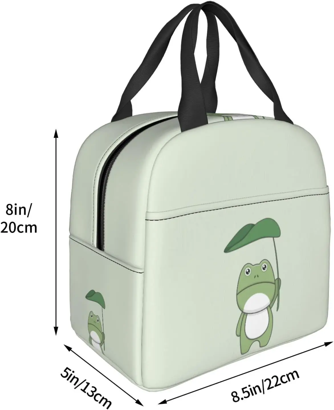 Lunch Bag Cute Kawaii Frog Insulated Lunch Box borse riutilizzabili pasto contenitore portatile Tote per lavoro di viaggio scatole da Picnic