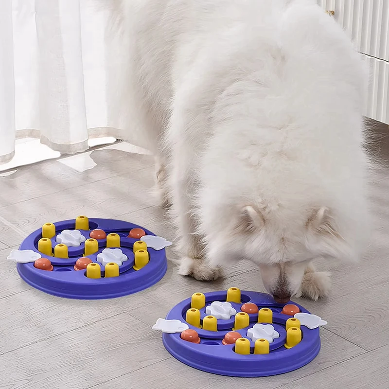 Puppy IQ Food Dispenser Slowly Eating Nonslip Bowl Pet Cat Dogs Training Game Dog Puzzle Toys Slow Feeder Interactive