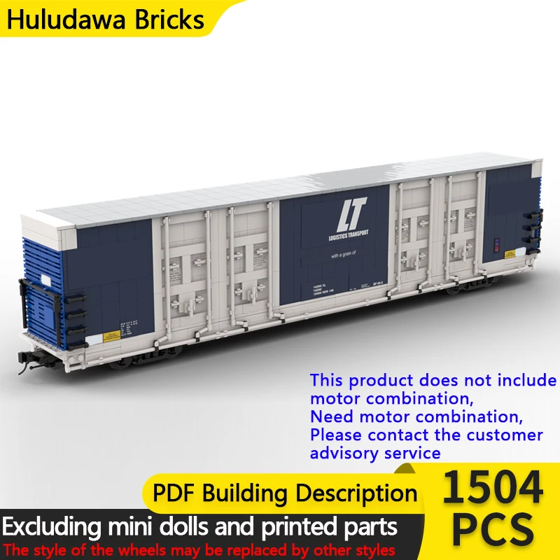 

Модель городской автомобиль MOC, строительные кирпичи, 86 футов, четырехъядерный Plugdoor Boxcar, модульная технология, детские праздничные подарки, сборные игрушки, костюм