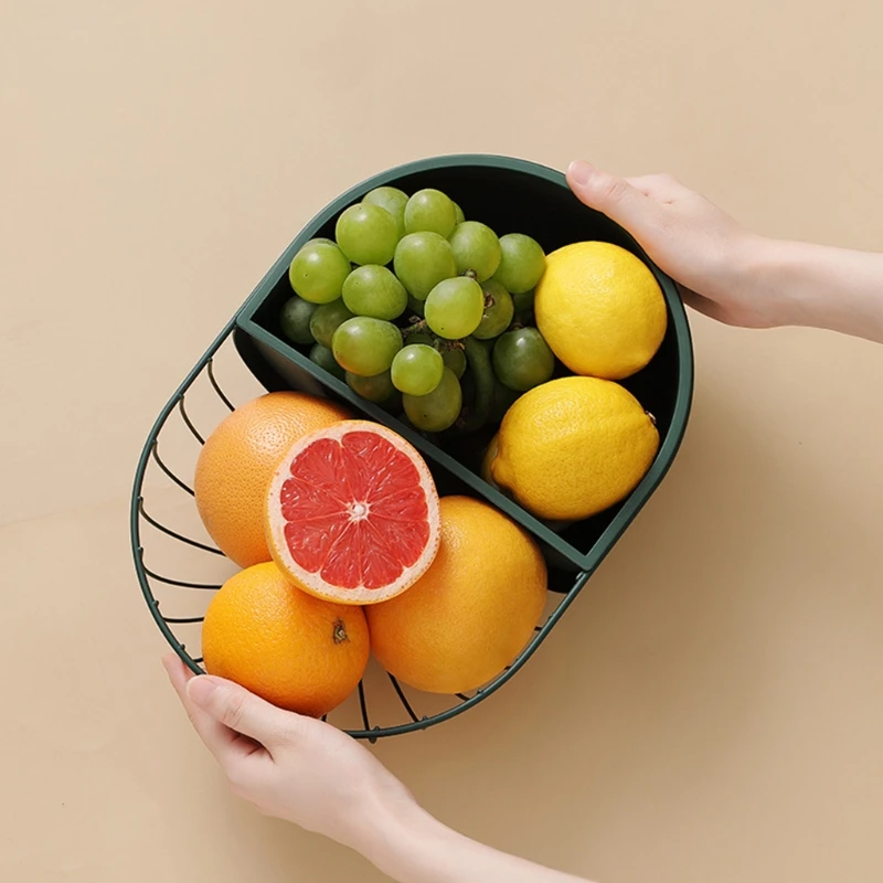 Europäischer Obstkorb aus Schmiedeeisen, Metalldraht, ausgehöhlte Abflussschale, Snackschale