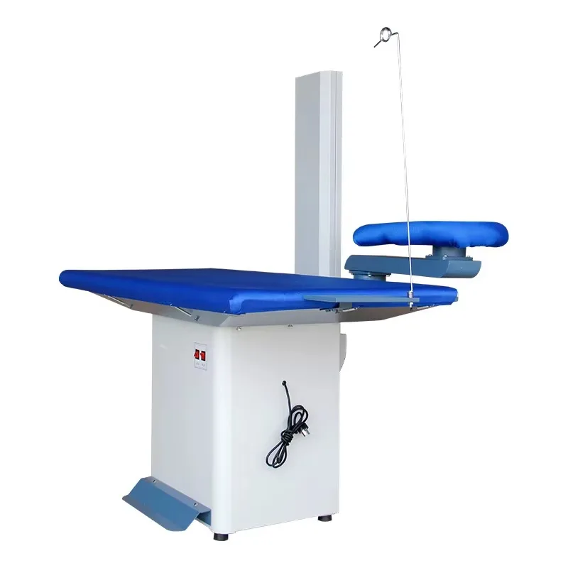 

Self-priming commercial ironing table with heated steam joystick for stainless steel shell in garment industry