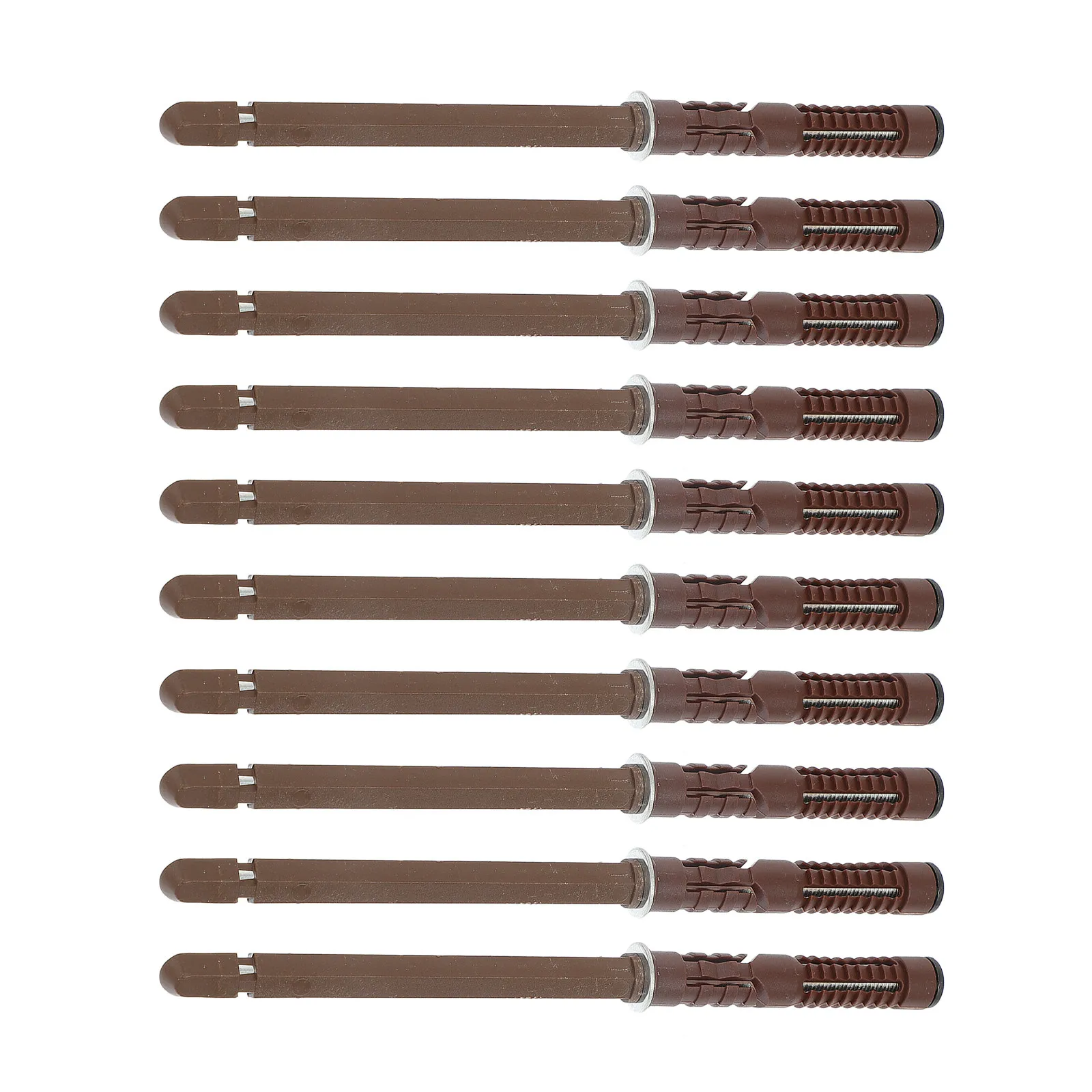 Floating Wall Shelf Brackets for Homeowners to Keep Shelves Stable, 10 Pcs Coffee Iron and Plastic Concealed Supports