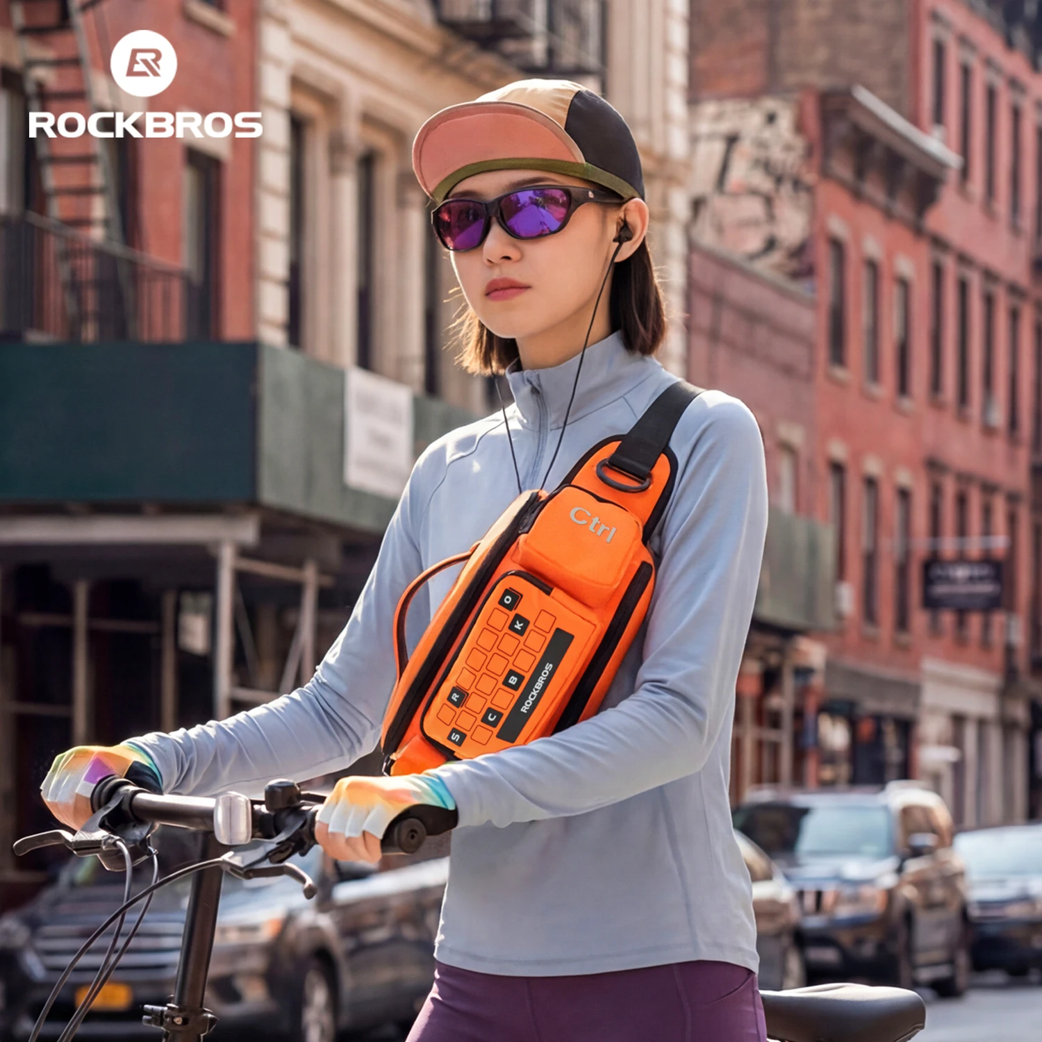 Crossbody Motorcycle Waist Bag with Magnetic Quick-Release