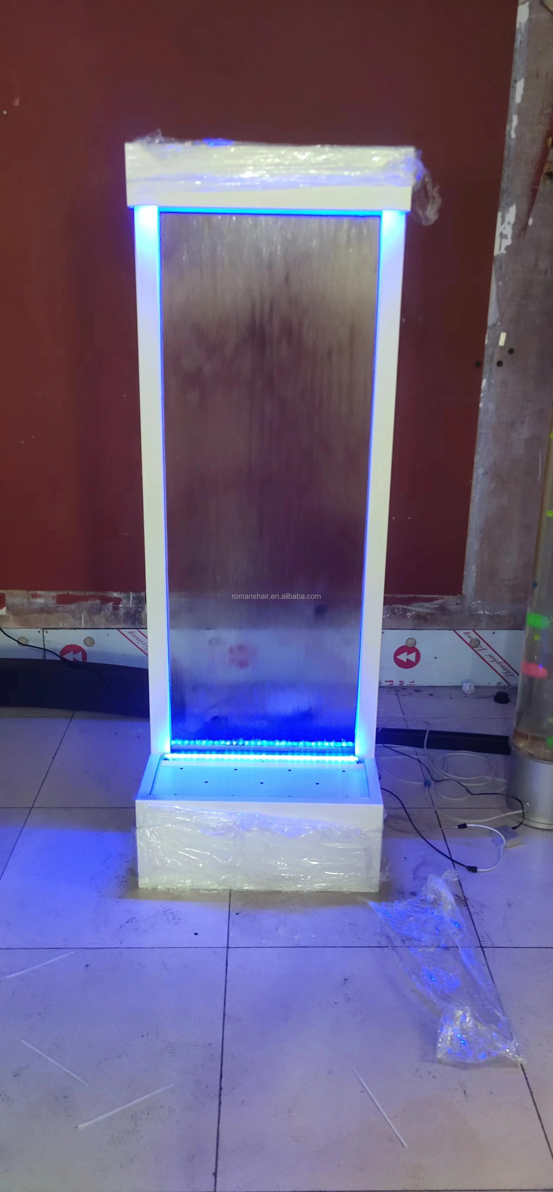 Customization.Led Light up Custom Large-scale Acrylic Water Bubble Wall Screen Acrylic Water Curtain Fountain Showcases for Part