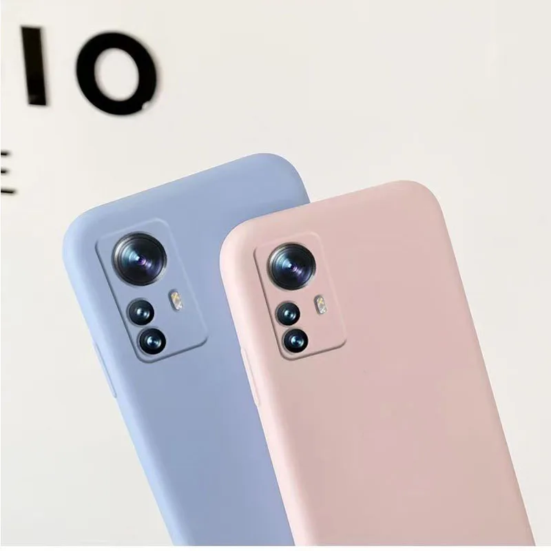 Liquid Silicone Case for Xiaomi Redmi Note 12s Lens Protection Shockproof Cover For Redmi Note12s Note 12 S Matte Case Couqe