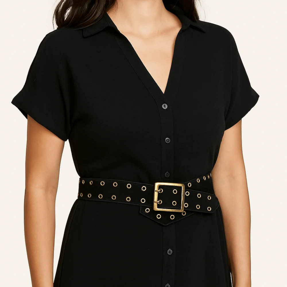 

Y2k поясной ремень в стиле панк, винтажный пояс из искусственной кожи с пряными цветами для девочек, широкий пояс с металлической пряжкой, украшение для юбки