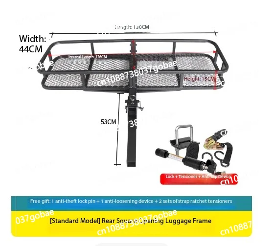 Car luggage frame Rear back rack Folding travel rack Cargo blue Car luggage rack