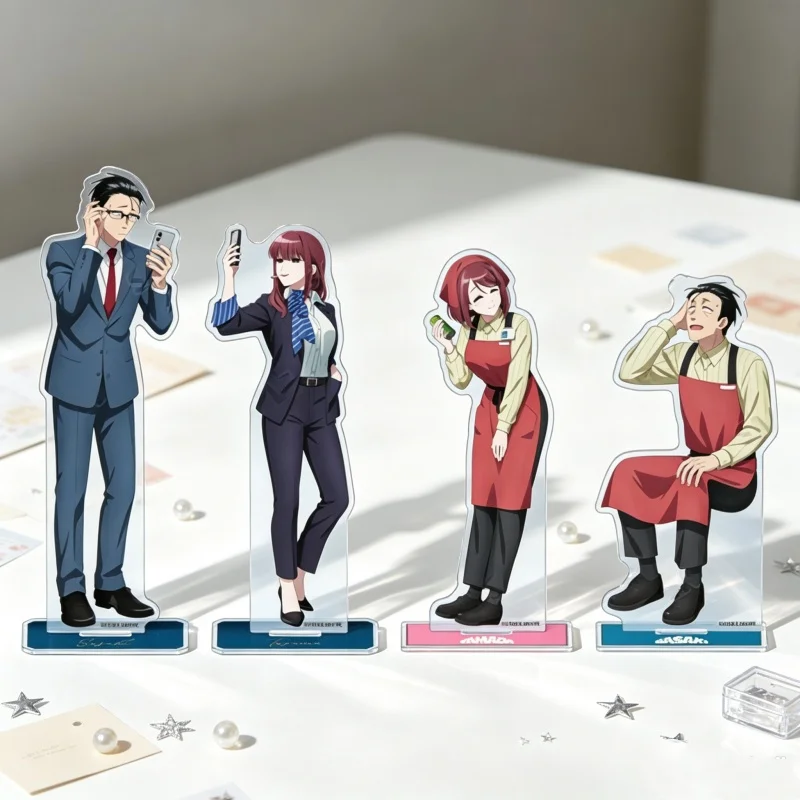 Desk Decor Smoking Behind the Supermarket with You New Anime 15CM Gotou/Gorilla/Nishizono Acrylic Stand Model Plate Keychain