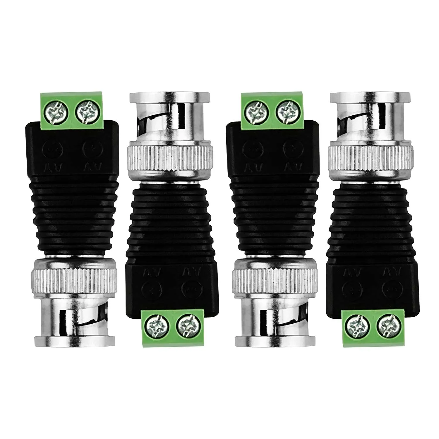 5/10/20PCS Male Metal BNC CCTV Connectors with DC Connector Screw Terminal For CCTV Surveillance Camera Coax/Cat5/Cat6 Cables