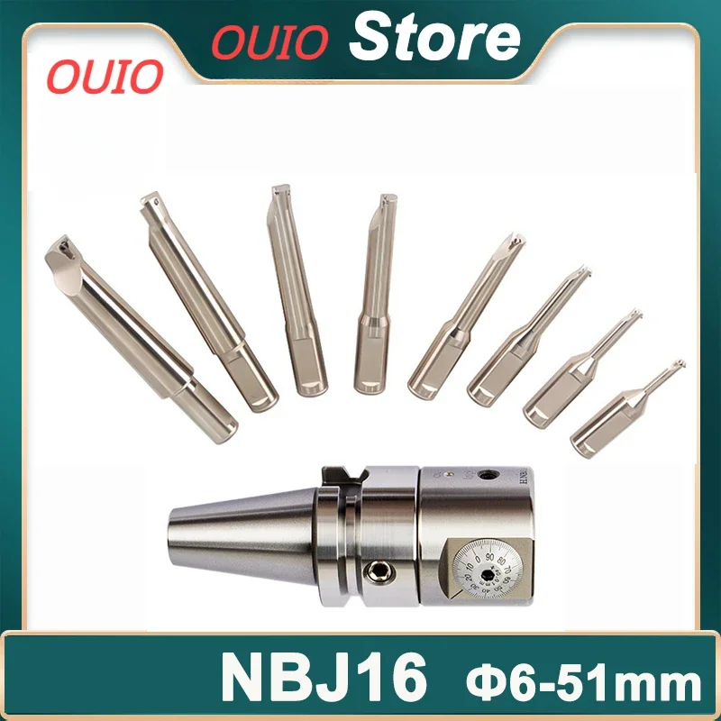 

OUIO NBJ16 Boring Tool Set BT30 BT40 BT50 NT30 NT40 R8 MTA MTB NBJ16 SK40 C20 HSK63A CNC Boring Machine Boring Cutter Tool Holde