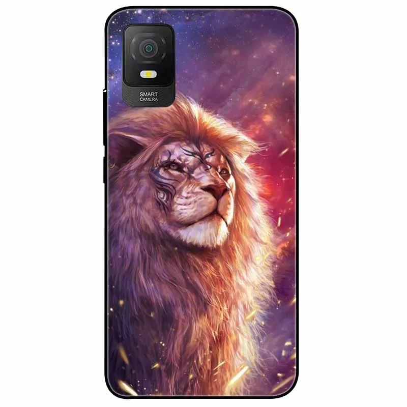 Funda For TCL 403 Case Silicone Lion Cat TPU Black Bumper Phone Cover for TCL 403 Coque Lovely T431E T431D Bumper for TCL403