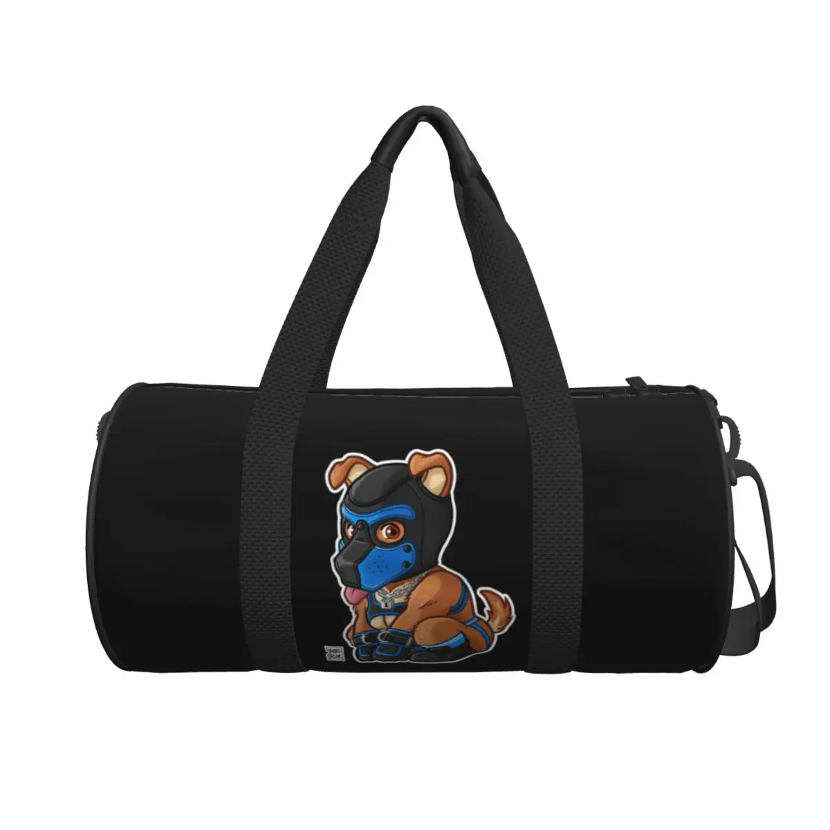 

PLAYFUL PUPPY - BLUE MASK - BEARZOO SERIES Large Duffle Gym Bag Multi-Functional Duffle Travel Bags Handbags Fitness bag