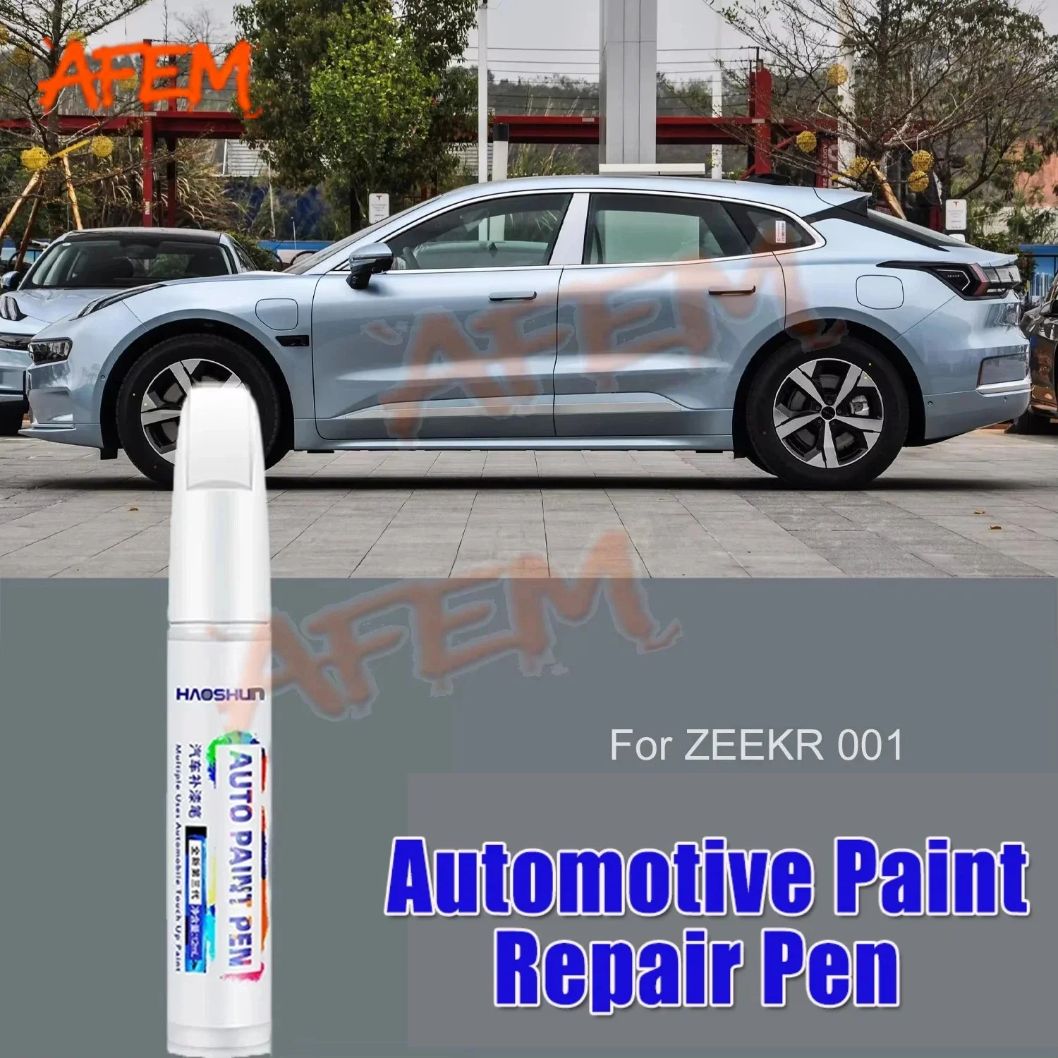 For ZEEKR 001 Car Paint Surface Repair Paint Pen ZEEKR 001 Increase Glossiness Varnish Scratch Removal Repair Tool Electric Blue