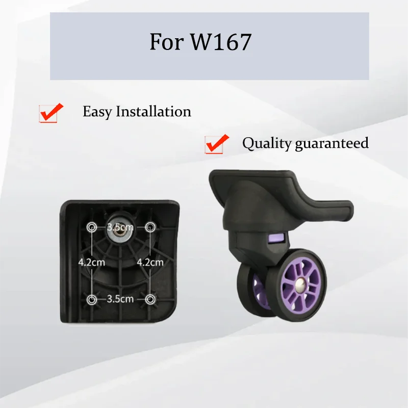 

For W167 Portable Luggage Wheels Replacement Set 360° Silent Swivel Casters Wear-Resistant Suitcase Accessories