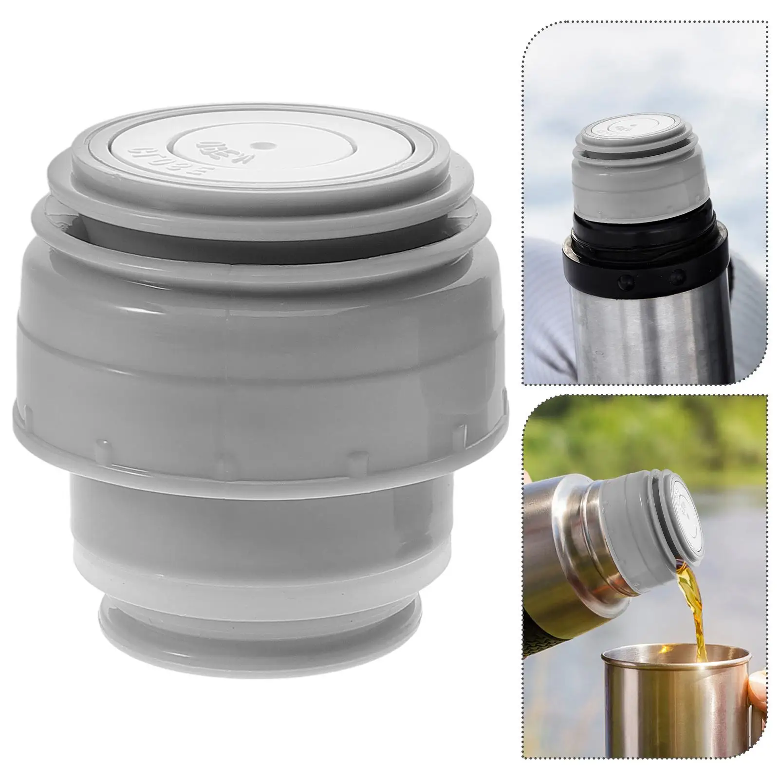 

2 Pcs Vacuum Lid Insulated Tumbler with Straw and Handle Travel Accessories Replacement Mug Cover Cups Bulk Lids Straws