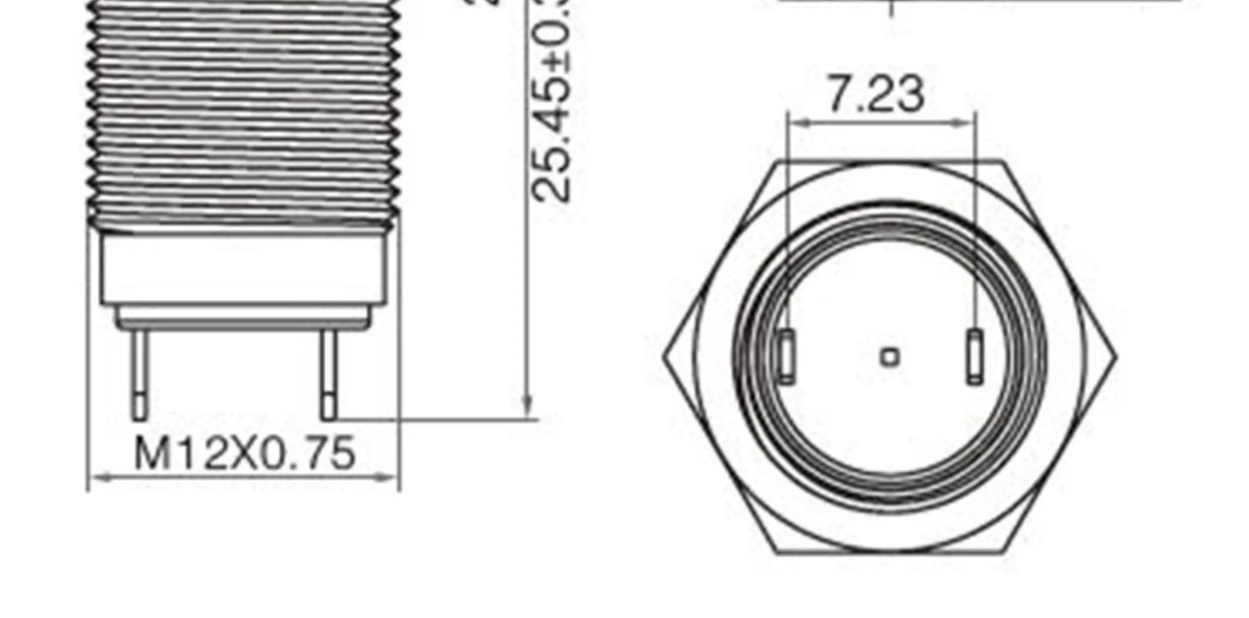 Metallknopf, selbstrückstellender/selbstverriegelnder Schalter, geeignet für Autohupen, Türklingeln usw. 7/8/10/12/16/19 mm. – Detail 6