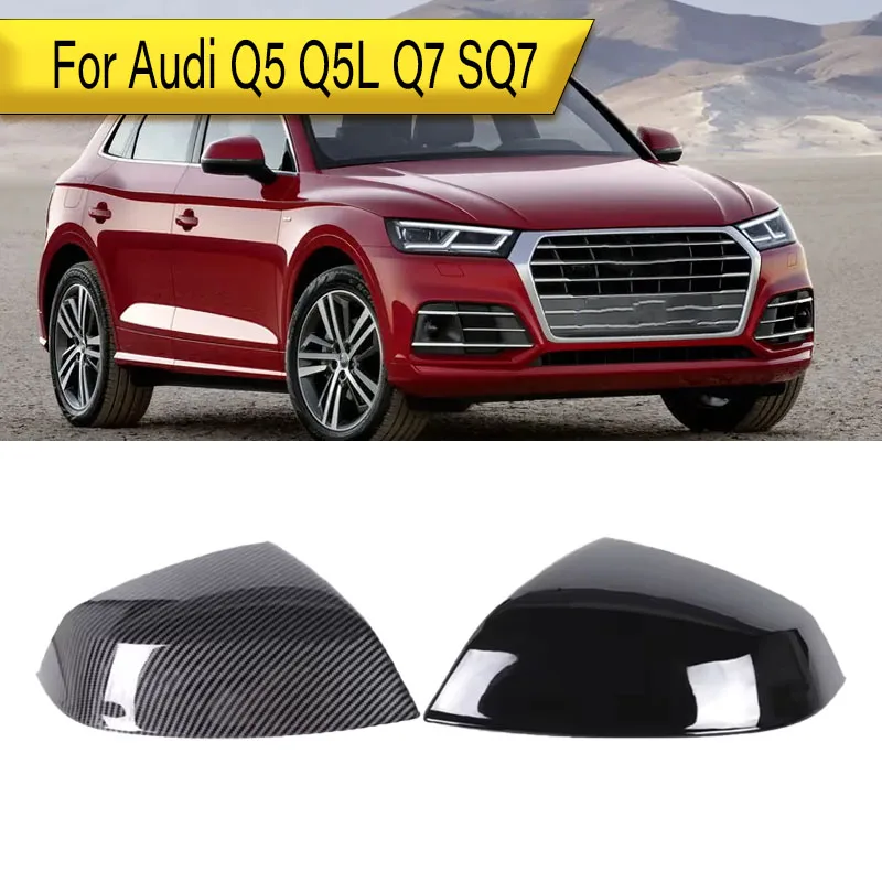 

Q7 SQ7 4M 45 50 55 60 4,0 Колпачки боковых зеркал для Audi Q5 FY Q7 4M 2016 2017 2018 2019 Замена чехлов с карбоновым эффектом