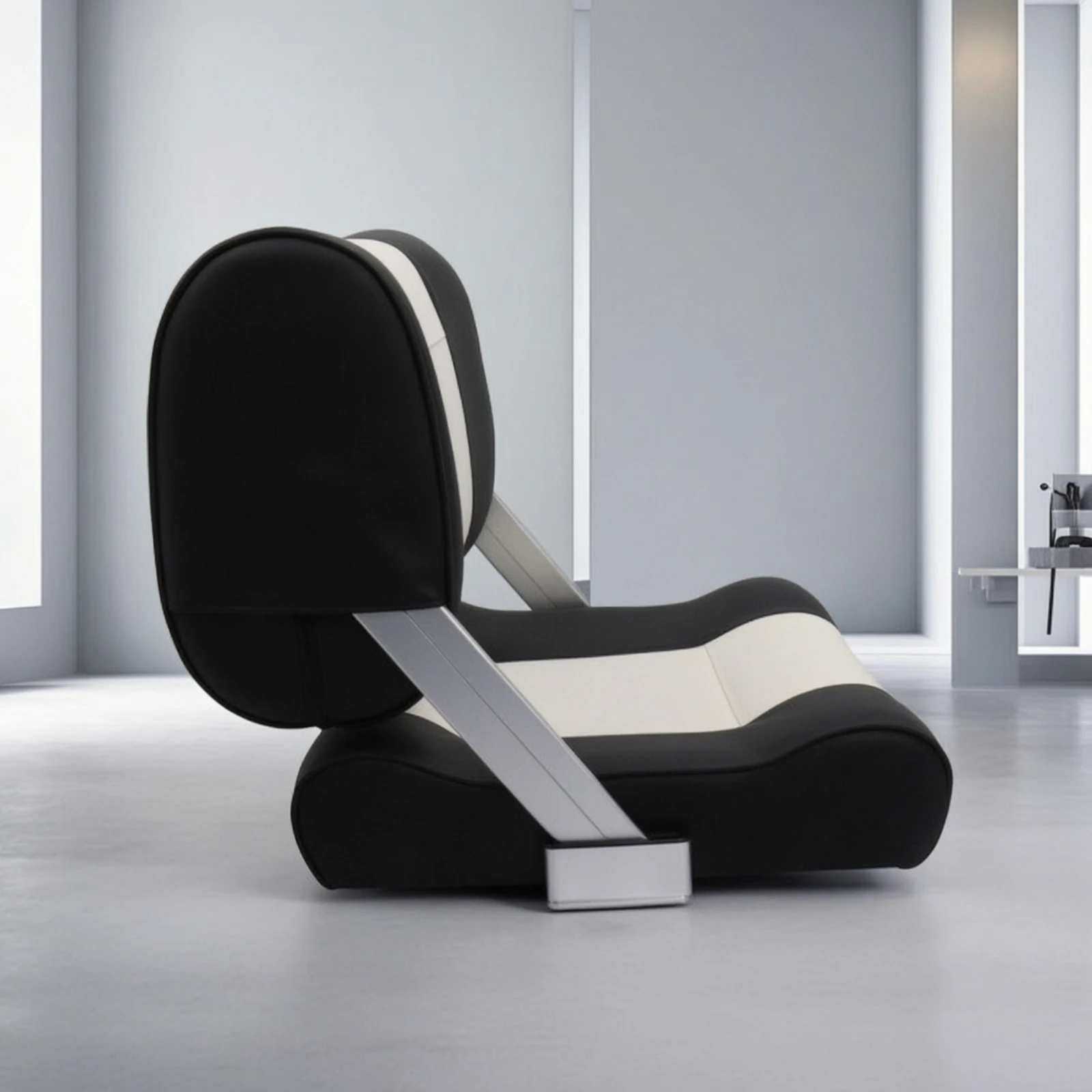 Boat Pilot Chair Marine-Grade Boat Seat with Padded Backrest Pilot Chair Contoured Bucket Seat Upholstered for Anglers