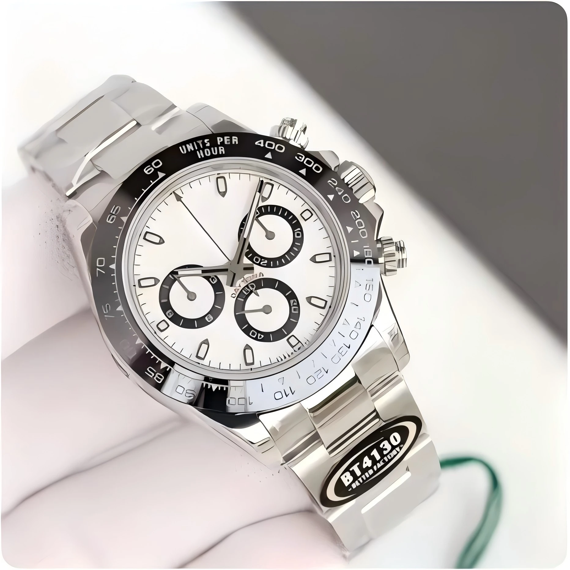 2024 New Luxury Panda Series Fully Automatic Mechanical Stainless Steel Ceramic Ring Waterproof Luminous Steel Band Men\'s Watch