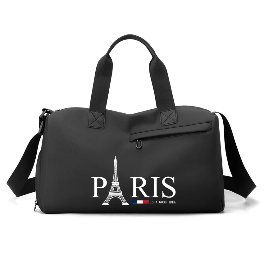 

Large Capacity Yoga Gym Bag Creativity PARIS Printed Waterproof Women Swimming Sports Hand Bags Multifunction Basketball Bag