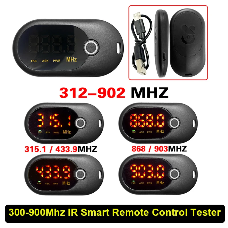 CNP216 300-900Mhz IR Smart Remote Control Tester 315/434/868/902Mhz RF Radio Frequency Tester Car Key Truck Door Remote Detector
